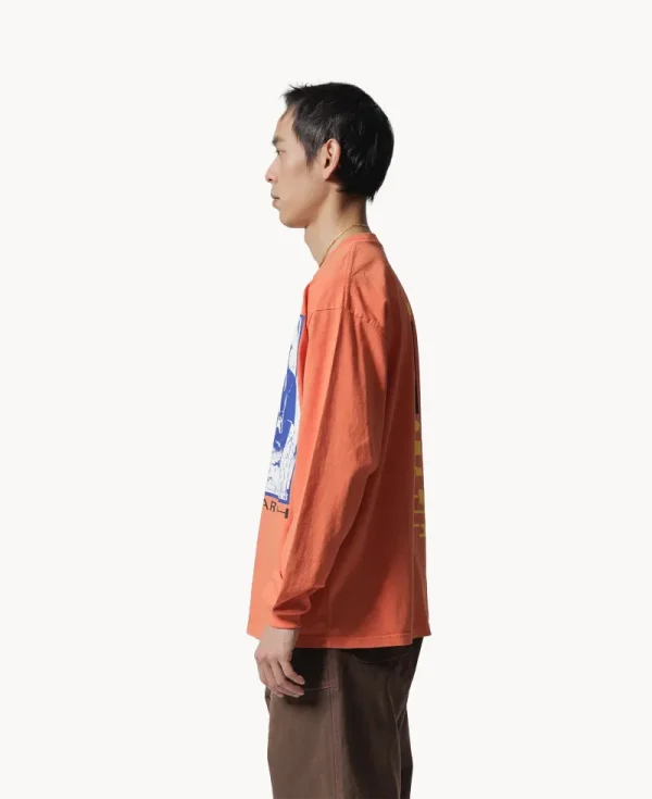 ECSTATIC RESEARCH Time LS T-shirt – Orange