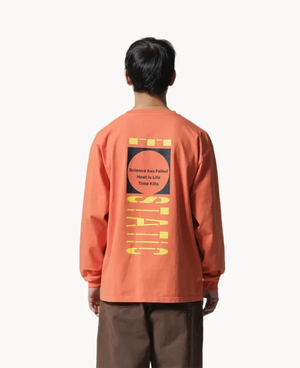 ECSTATIC RESEARCH Time LS T-shirt – Orange