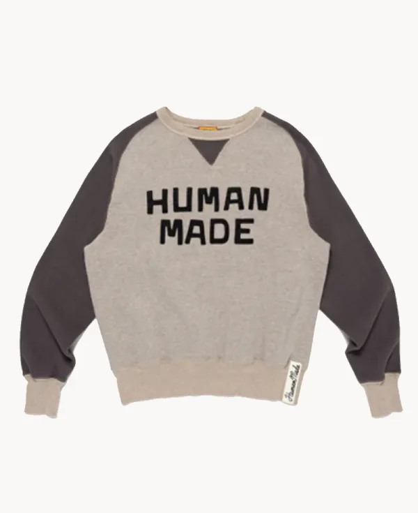 HUMAN MADE Raglan Tsuriami Sweatshirt – Charcoal