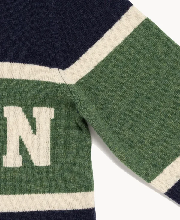 HUMAN MADE Rugby Knit Sweater – Navy