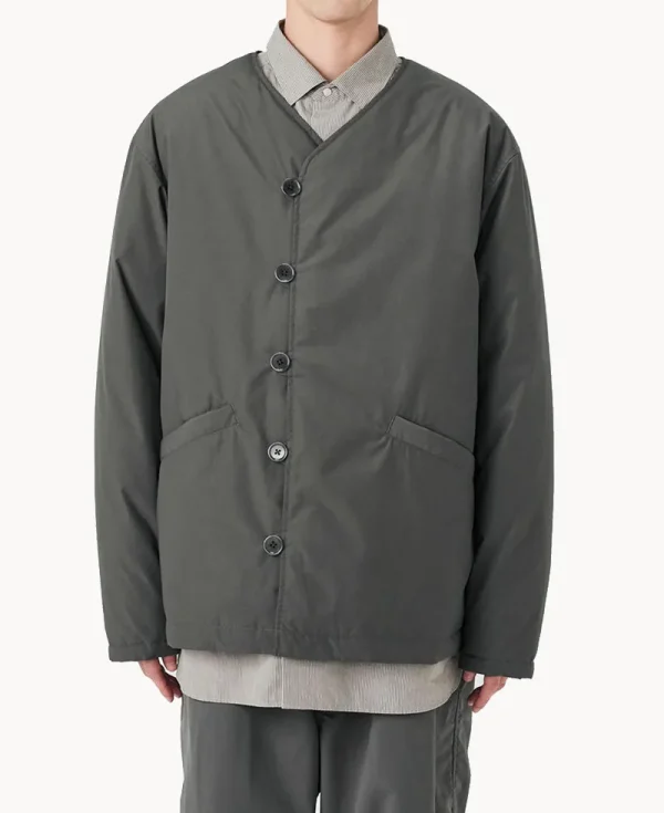 NANAMICA Down Cardigan Black