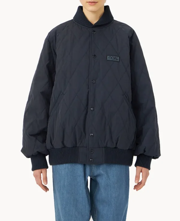 NANAMICA OOAL Quilting Varsity Jacket Dark Navy