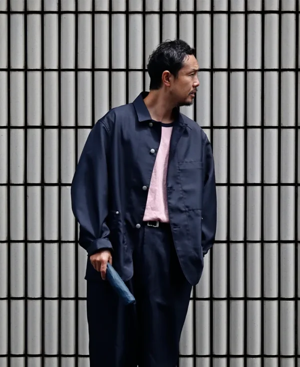 NANAMICA Polyester Twill Coverall Jacket Dark Navy