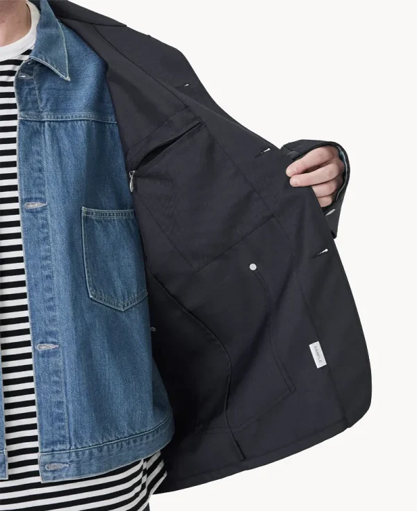 NANAMICA Polyester Twill Coverall Jacket Dark Navy