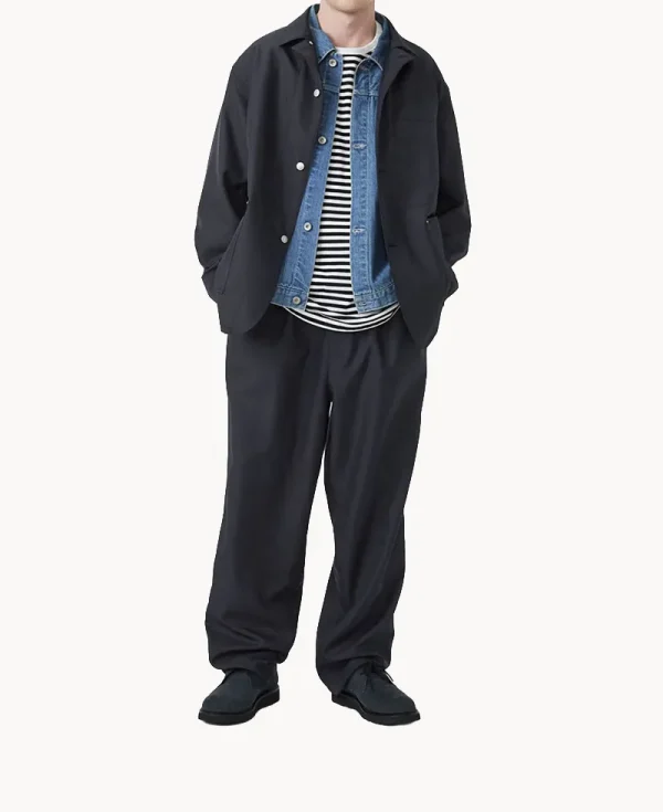 NANAMICA Polyester Twill Coverall Jacket Dark Navy