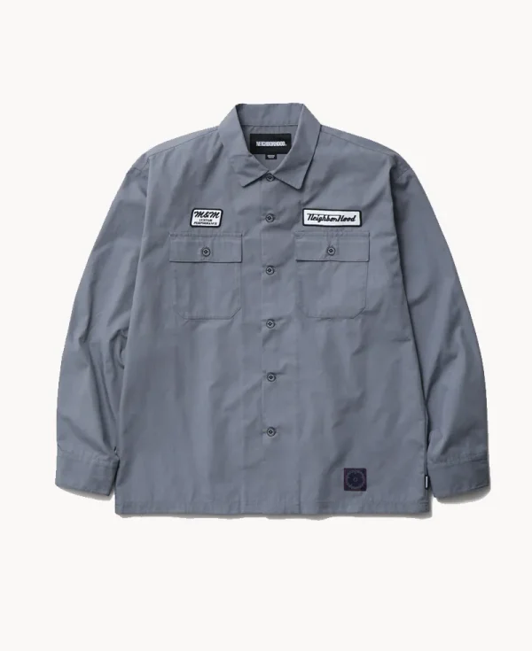 NEIGHBORHOOD NH x M&M. Classic Work LS Shirt – Gray