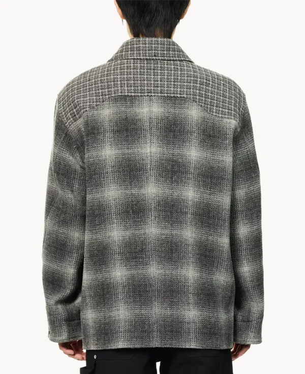 NICHOLAS DALEY Rebel Chore Coat – Grey Merino Check