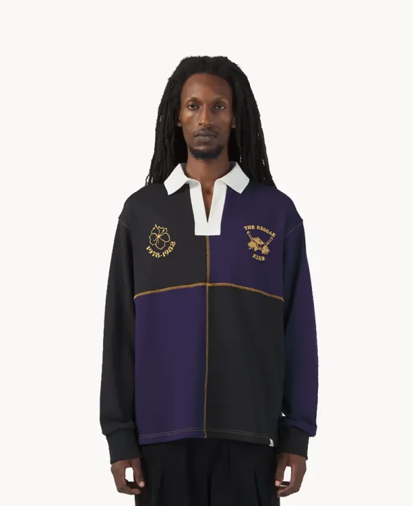 NICHOLAS DALEY Reggae Klub Rugby Jersey – Black Midnight 10oz Sweat