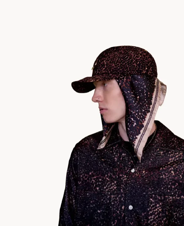 NOMARHYTHM TEXTILE Kijima Takayuki Wire Jet Cap – Leopard Brown