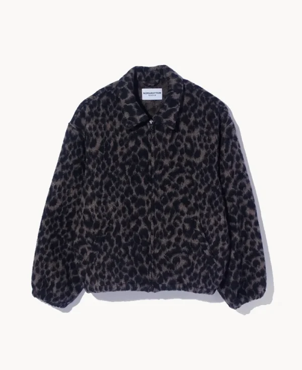 NOMARHYTHM TEXTILE Leopard Blanket Blouson – Brown