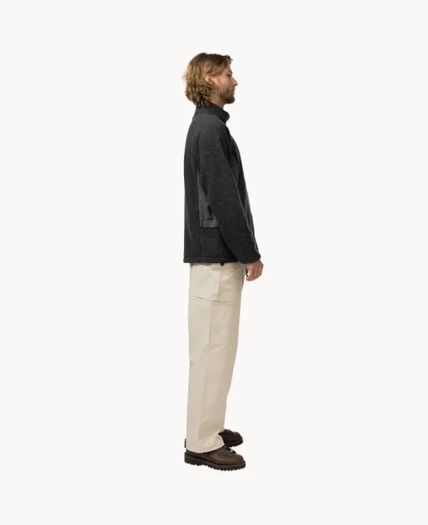 SNOW PEAK Calamai Wool Fleece Jacket - Charcoal