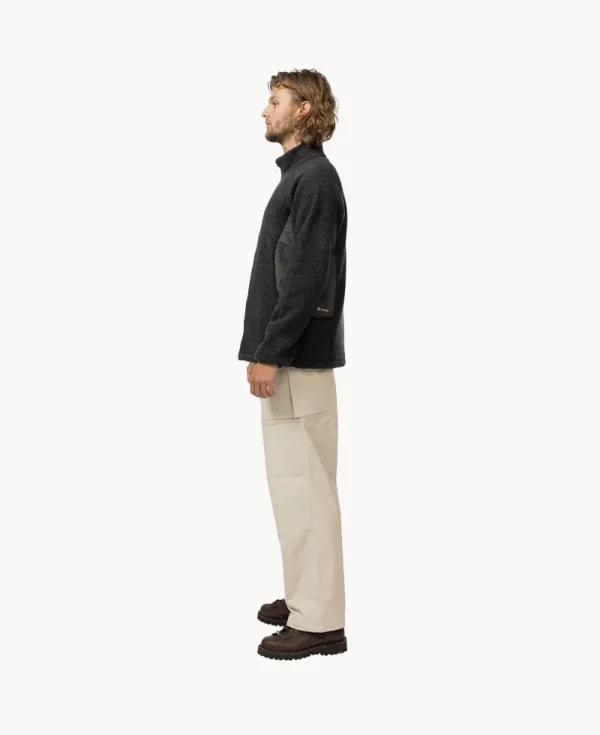 SNOW PEAK Calamai Wool Fleece Jacket - Charcoal