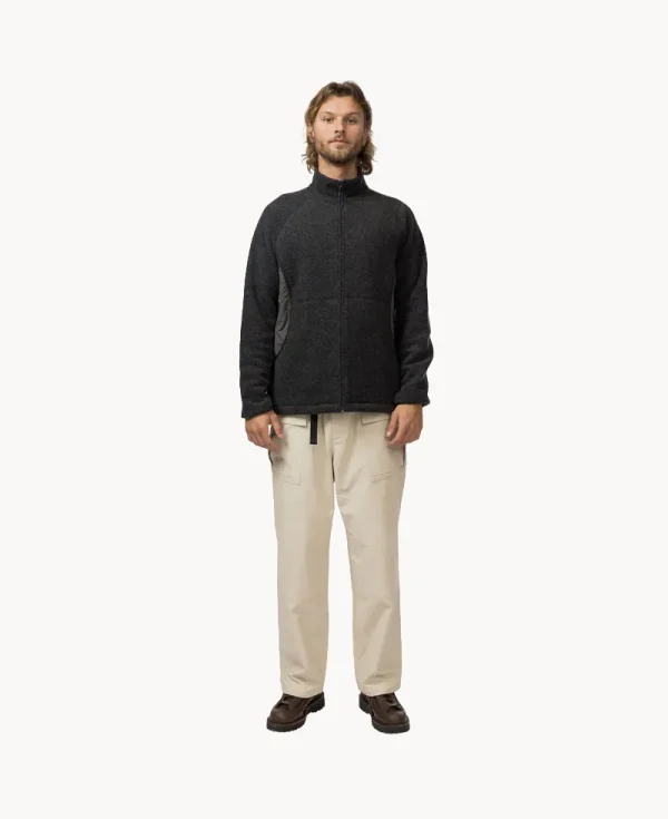 SNOW PEAK Calamai Wool Fleece Jacket - Charcoal