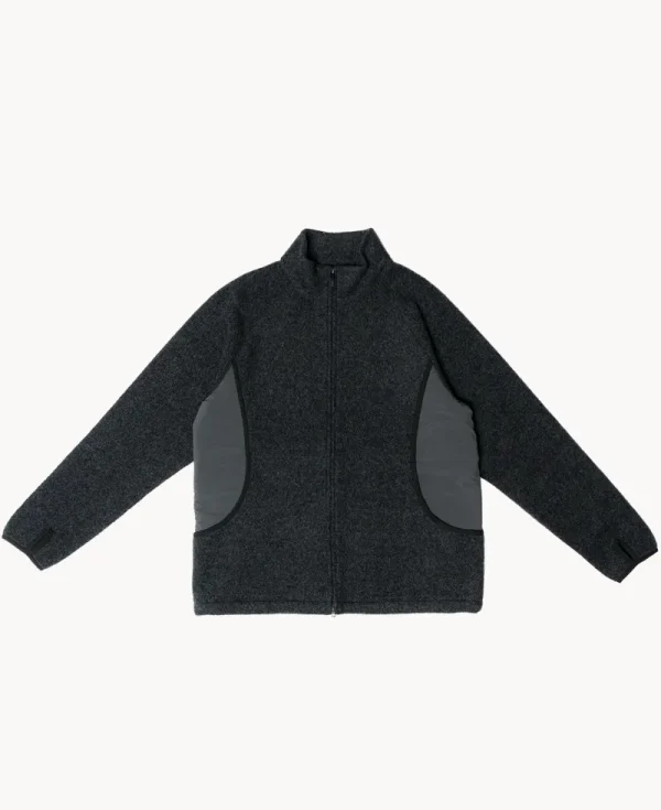 SNOW PEAK Calamai Wool Fleece Jacket - Charcoal