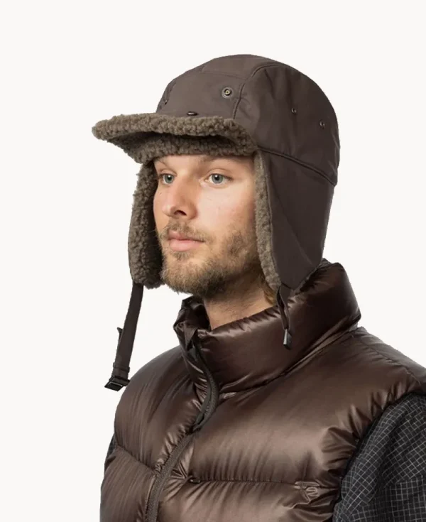SNOW PEAK FR 2L Flight Cap – Dark Brown