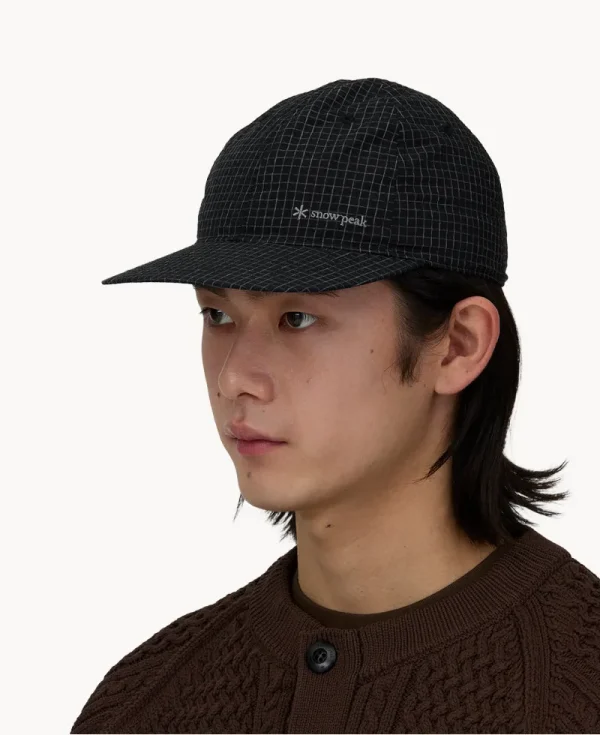 SNOW PEAK Kasuri Ripstop Cap – Black
