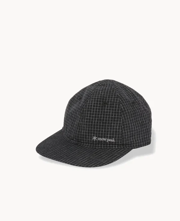 SNOW PEAK Kasuri Ripstop Cap – Black