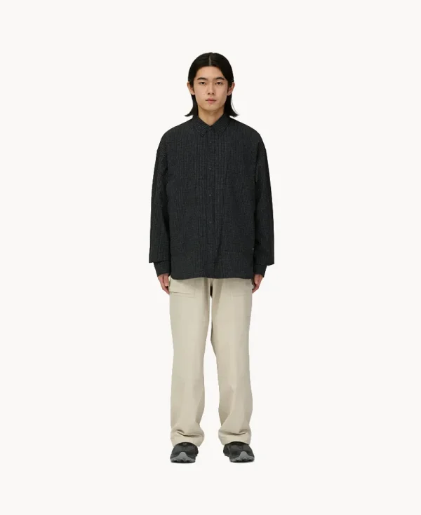 SNOW PEAK Kasuri Ripstop Shirt Black