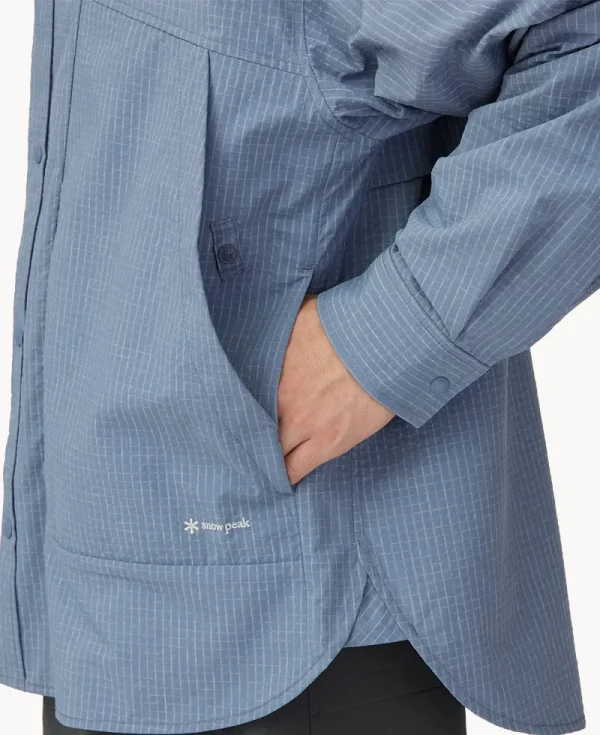 SNOW PEAK Kasuri Ripstop Shirt Black