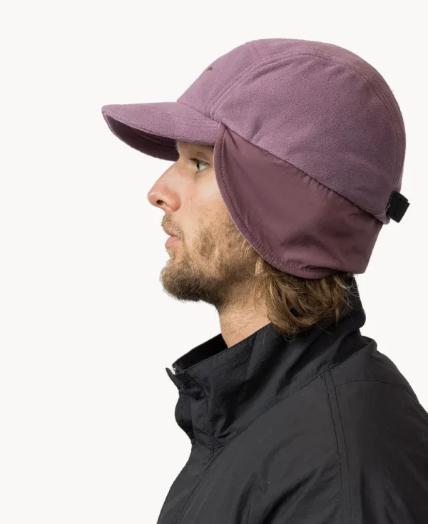 SNOW PEAK Polartec Ear Cuff Cap - Purple
