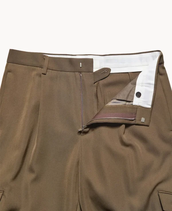 SOPHNET Doeskin Wool Side Pocket Slacks– Brown