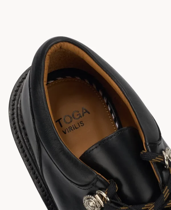 TOGA AJ1425 - BLACK HARD LEATHER Hiking Shoe - Black Hard Leather