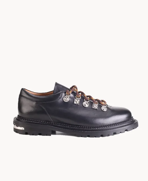 TOGA AJ1425 - BLACK HARD LEATHER Hiking Shoe - Black Hard Leather