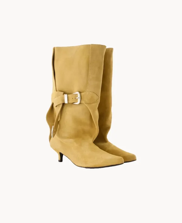 TOGA AJ1508 - KHAKI SUEDE Suede Boot - Khaki Beige