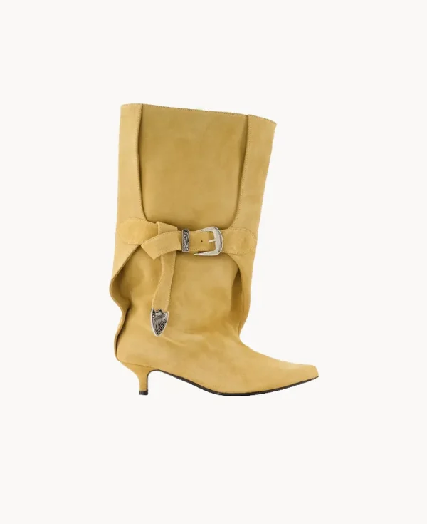 TOGA AJ1508 - KHAKI SUEDE Suede Boot - Khaki Beige