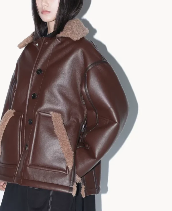 TOGA Boa Bonding Blouson – Brown