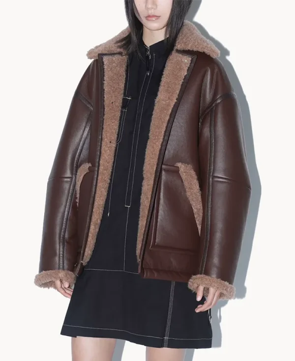 TOGA Boa Bonding Blouson – Brown