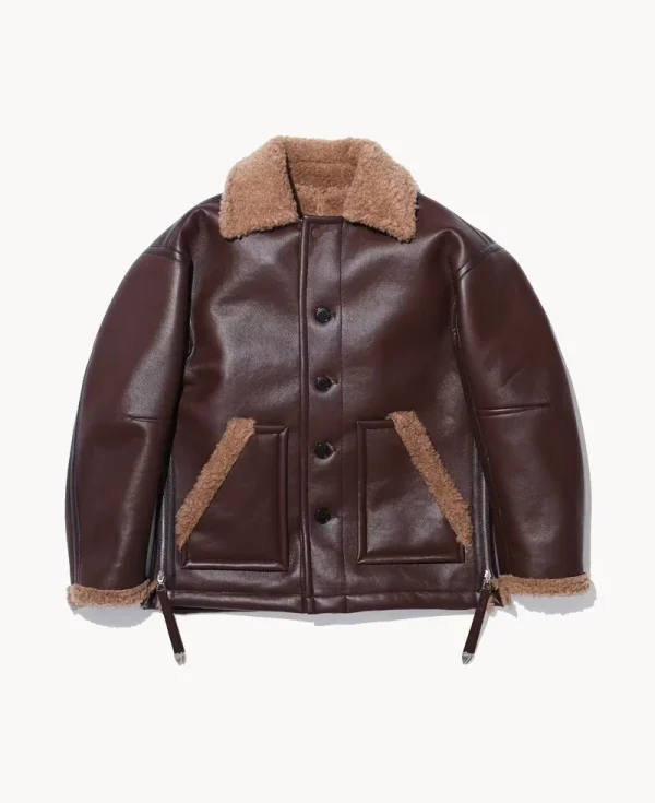 TOGA Boa Bonding Blouson – Brown